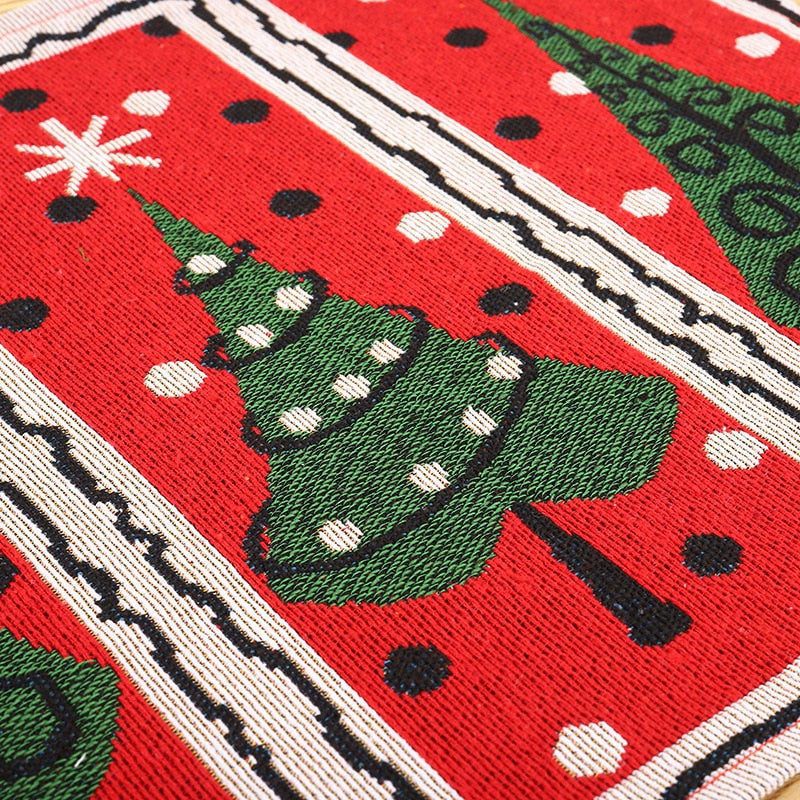 Holiday Season Decorative Woven Tapestry Placemats.