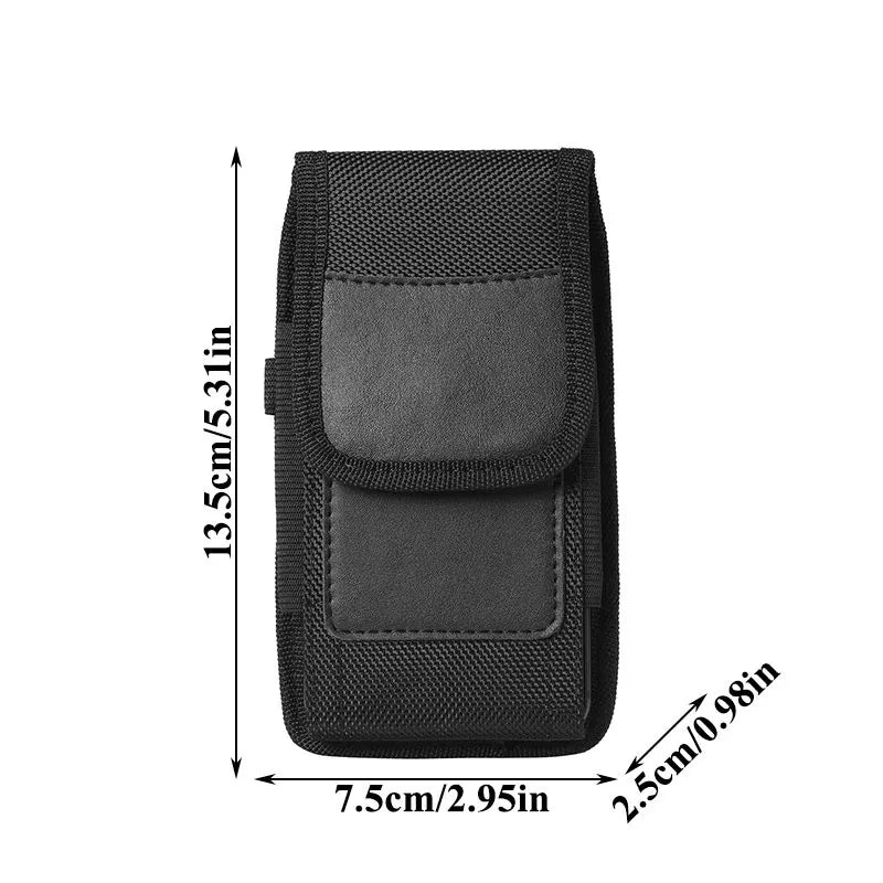 Oxford Cloth Waist Mobile Phone Pouch For Men Or Women.