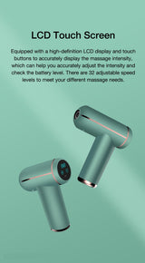 SANLEPUS Portable USB/ LCD deep tissue percussion massage gun for aching muscles.