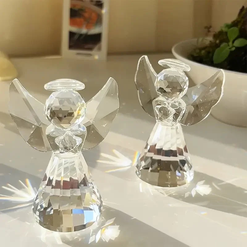 Crystal Christmas Angel Statue