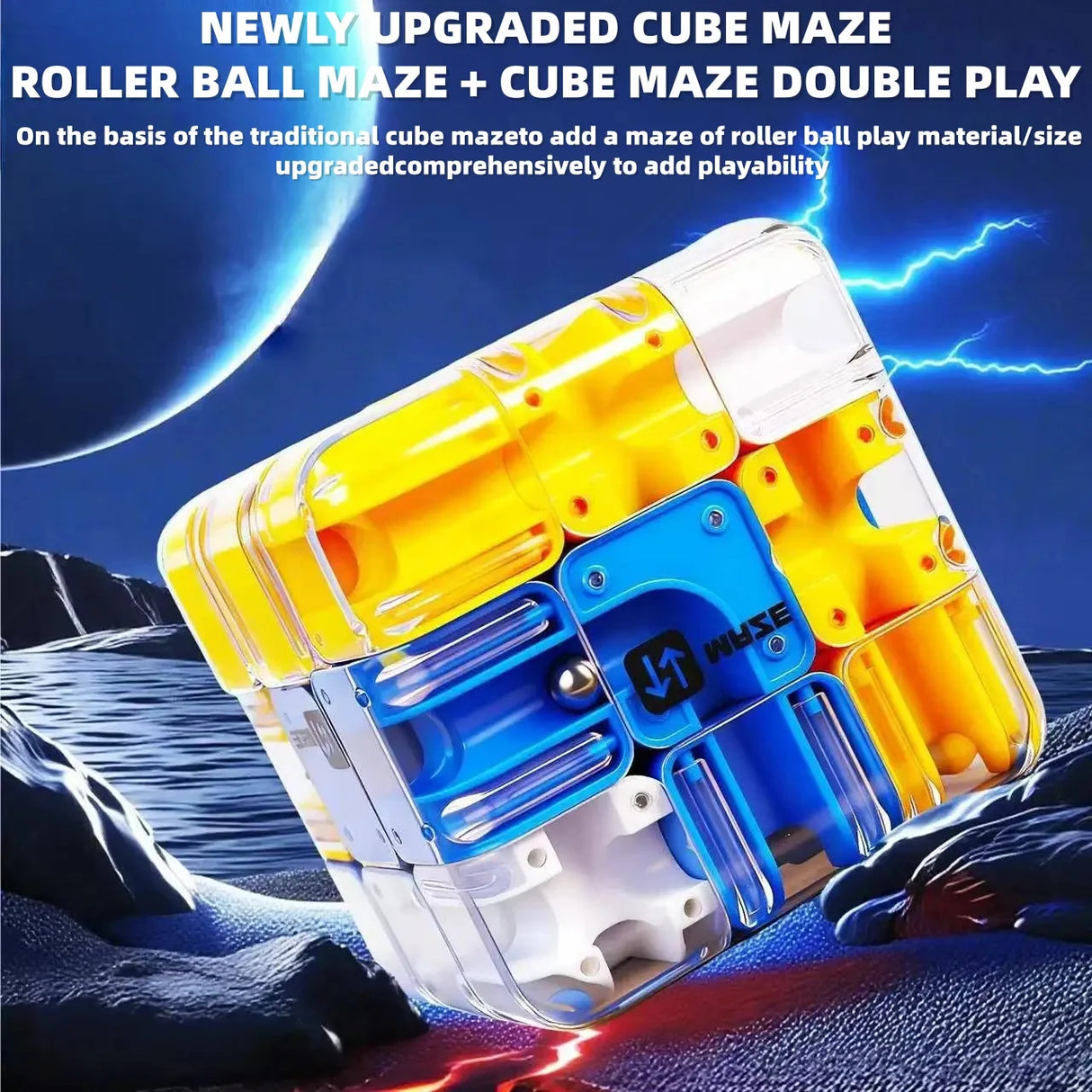 3D Ball Rolling Maze Puzzle Cube For Children Or Adults