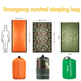 Waterproof Lightweight Thermal Emergency Sleeping Bag. Great for camping and light for hiking.