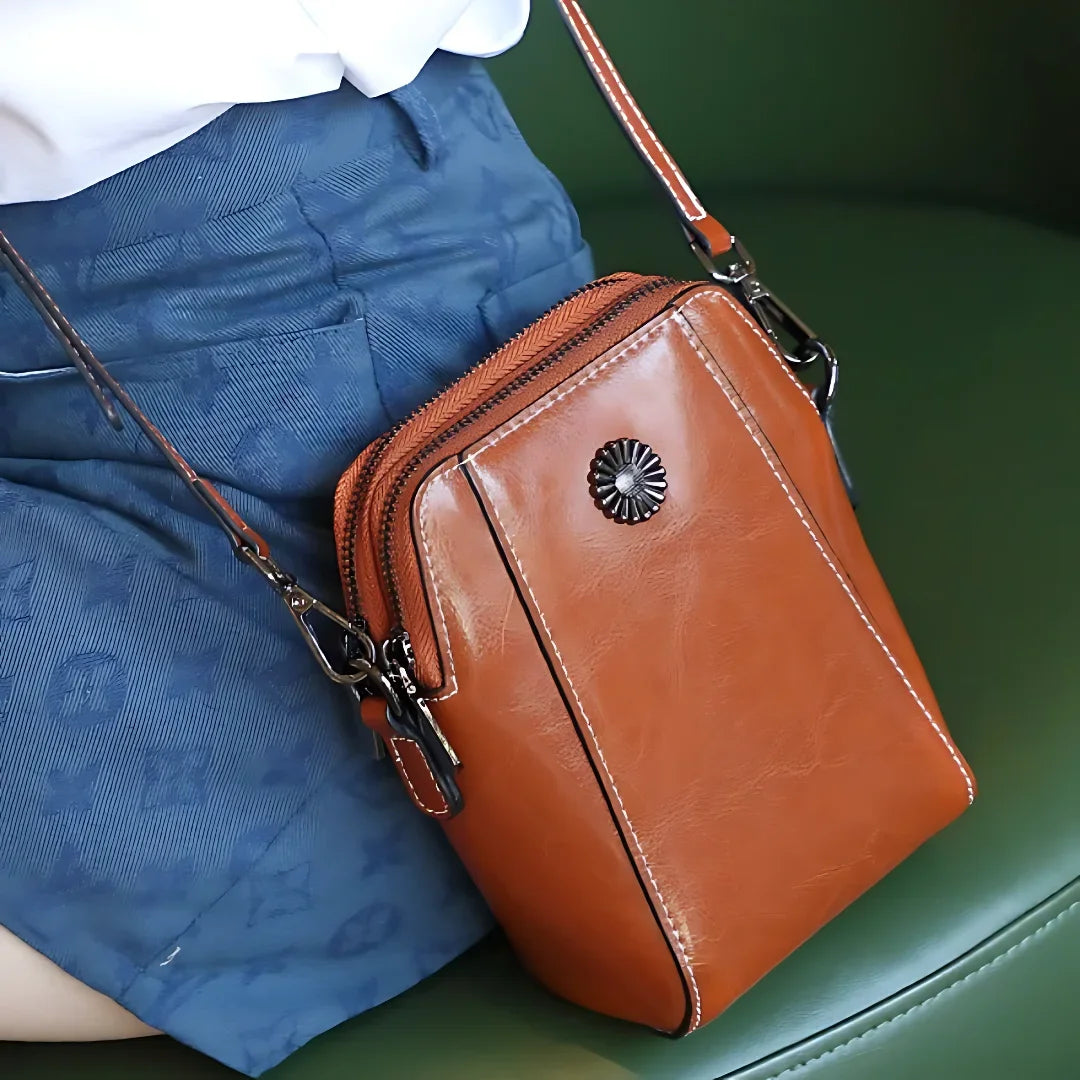 Single Shoulder Leather Crossbody Bag