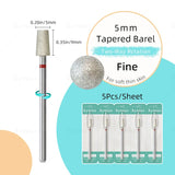 HYTOOS 5Pcs/Set Diamond Nail Drill Bits To Clean Cuticles And Nails