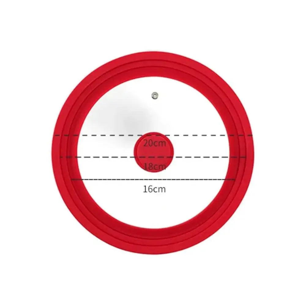 Universal Round Tempered Glass Lid With Silicone Rim