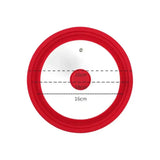 Universal Round Tempered Glass Lid With Silicone Rim