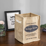 Folding Jute Organizer Storage Basket With Lids