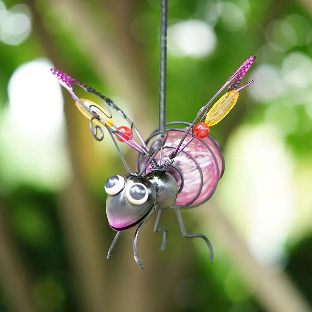 Solar LED Iron  Waterproof Hanging  Insect Tree Ornament