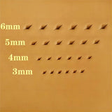 White Steel 3/4/5/6mm 1/2/4/6 Chisel Set For Leather Lacing Crafts