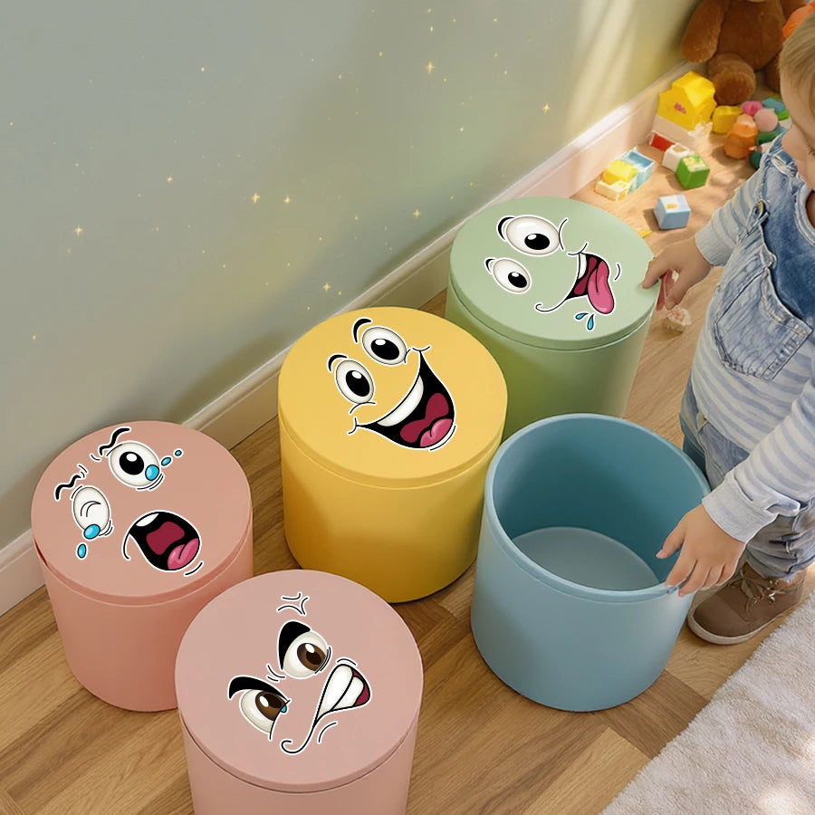 Funny Waterproof Vinyl Removable Trash Can Decals