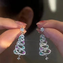 Women's Fashion Zircon Christmas Earrings.