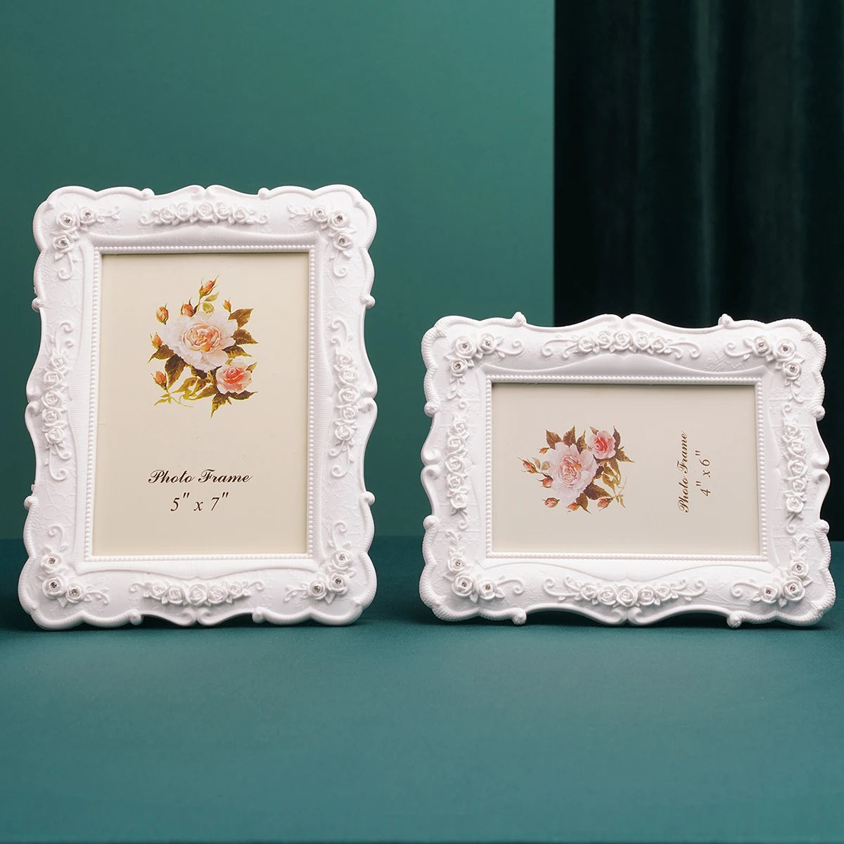 1PC White Rose Photo Frame