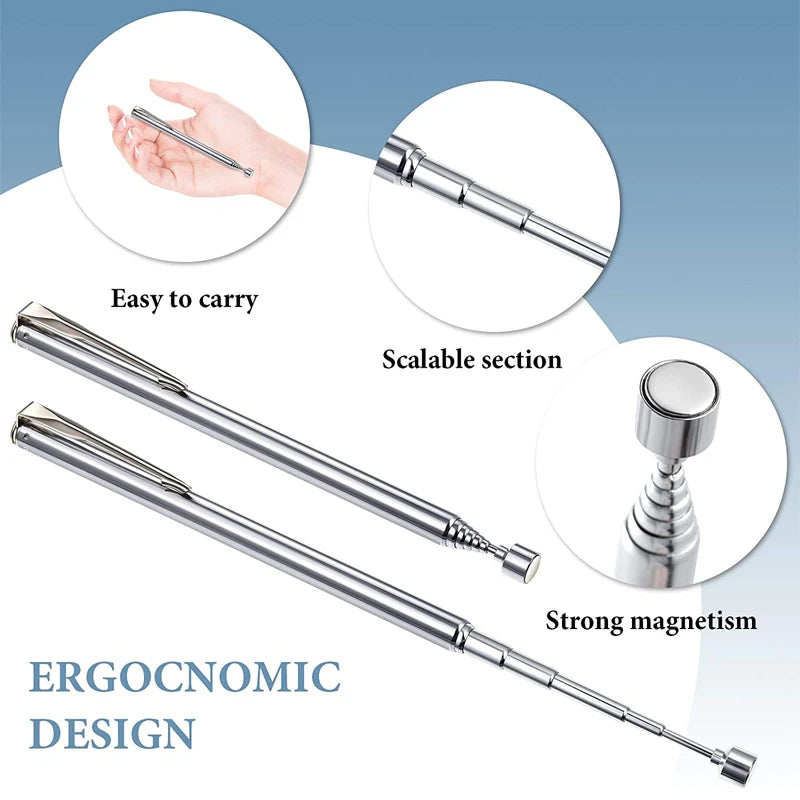 Mini Extendable Magnetic Rod To Pickup Nuts Or Bolts