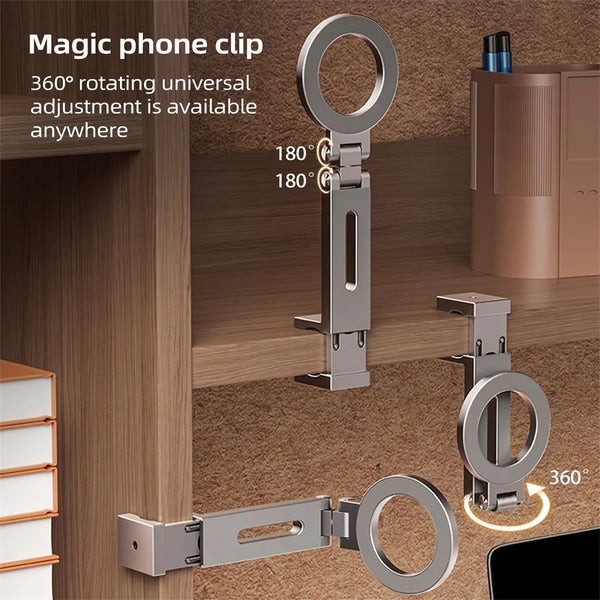Universal Magnetic/Flexible Rotation Hands-Free Phone Holder