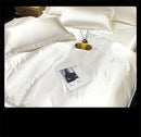 Satin High-end Blending Natural Mulberry Silky Duvet Cover Bedding Sets.