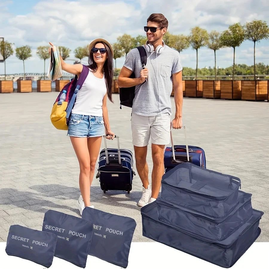 Men And Women's 6pcs Multifunction Waterproof Packing Cubes