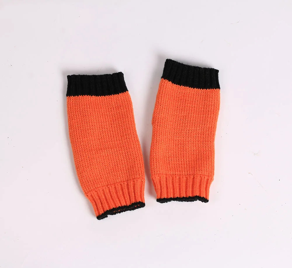 Women's Half Finger Acrylic Knitted Mittens