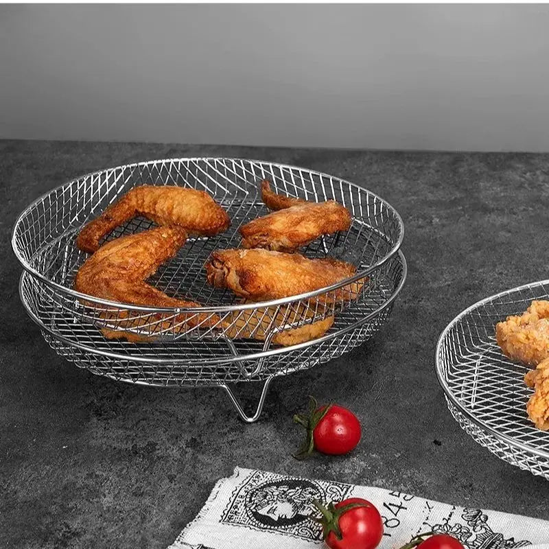 3-layer Stainless Steel Stackable Air Fryer Rack