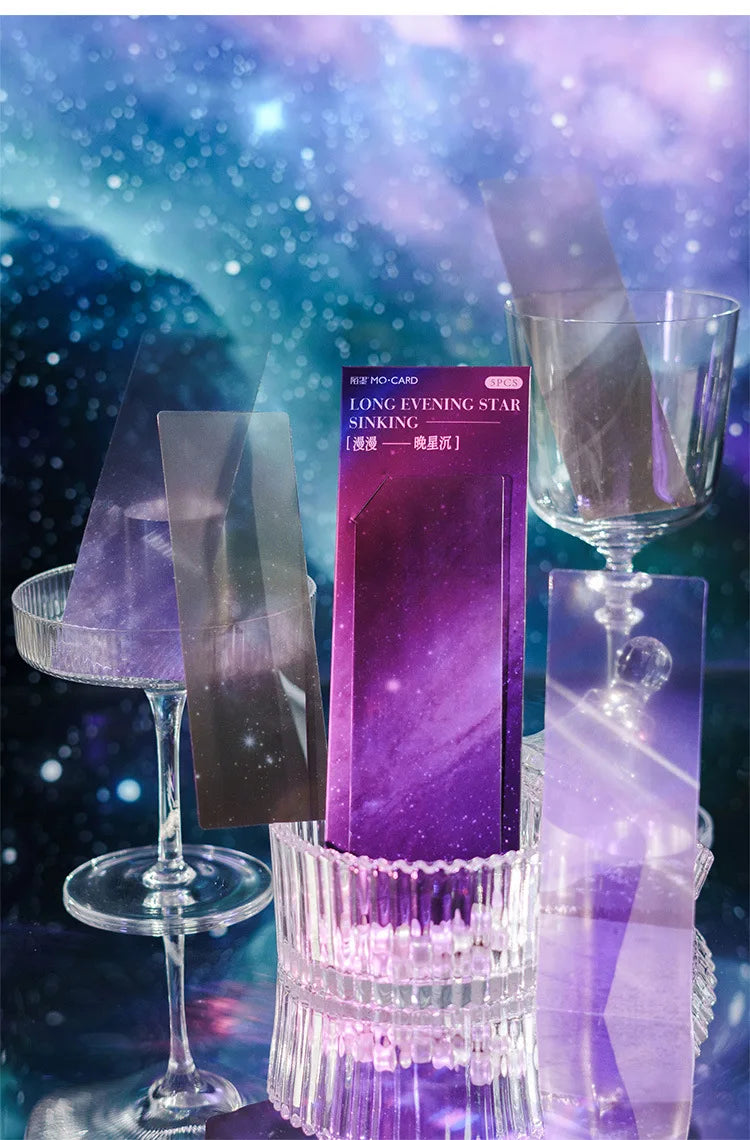 5pcs Star Ocean Translucent Bookmark