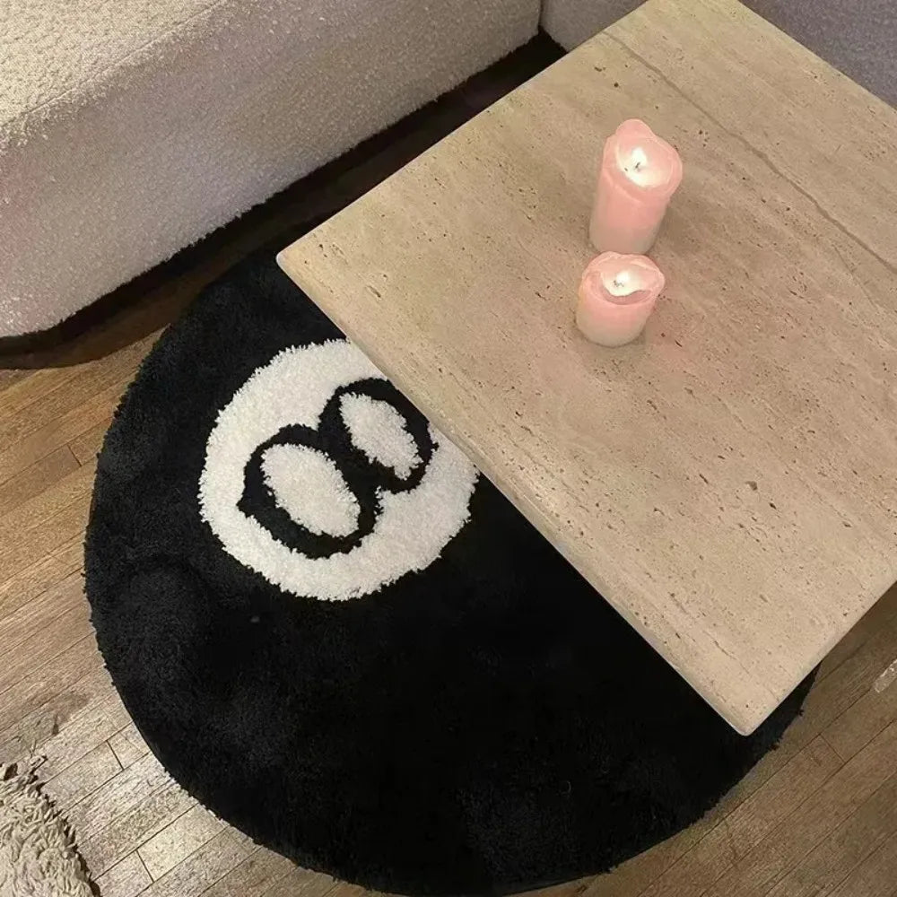Billiards 8 Ball Throw Rug