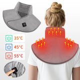 USB Heated Shoulder And Neck Padded Shawl With 3 Heat Settings