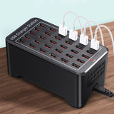 USB Charger 10 15 20 25 30 Ports HUB 150W Universal Wall Desktop Fast Charging Station Dock for Mobile Phone Power Adapter