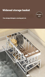 Plastic Multi-Functional Sink Organizer for Kitchen & Bathroom