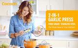 Stainless Steel 2 in 1 Garlic Press
