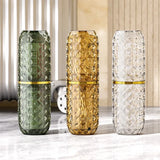 Light Luxury Diamond Pattern Travel Cup Toothpaste And Toothbrush Holder