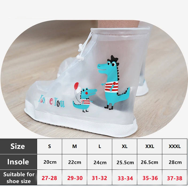 Children's Non-Slip Overshoes Galoshes  With Zipper