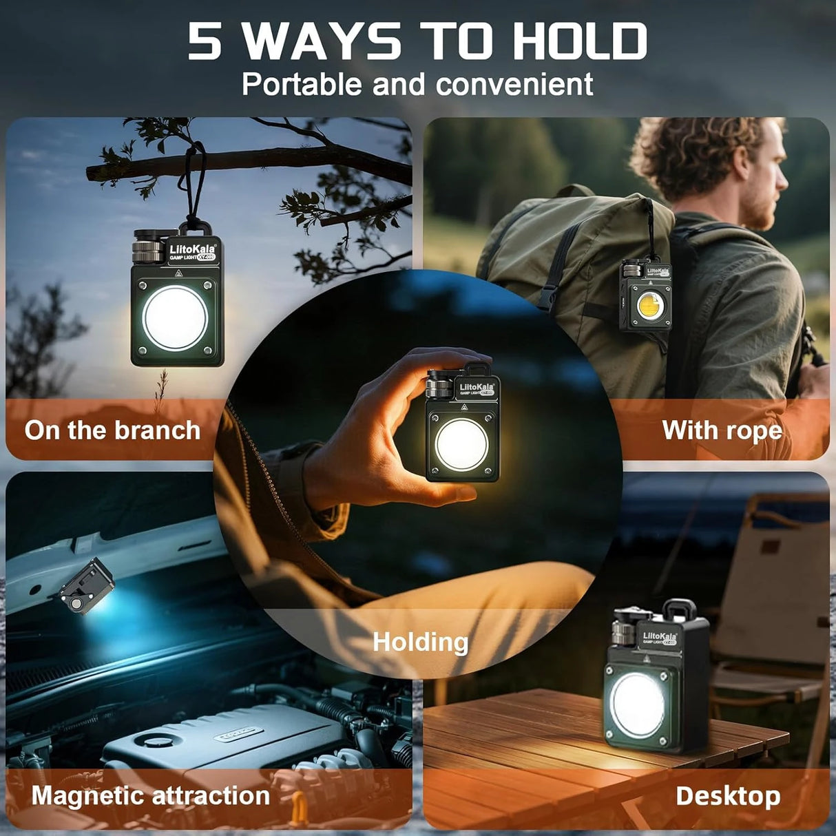 LiitoKala 20-3500LM 3000MAH Rechargeable Multifunctional Keychain Flashlight