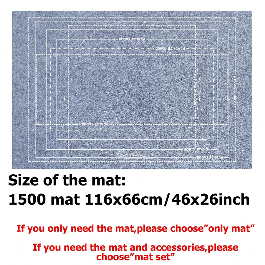 Felt Puzzle Scroll Storage Mat For 1500-3000 PCS