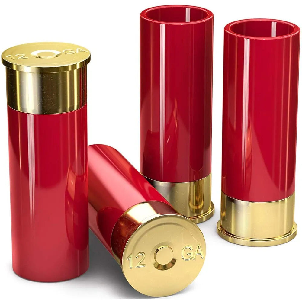 4Pcs/Set 12 Gauge Shell Shotgun Shot Glasses.