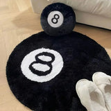 Billiards 8 Ball Throw Rug