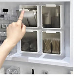 Wall Mounted Qtip Cotton Ball Floss Canisters With Lids