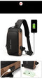 Men's USB/Waterproof/Anti-theft Password Lock Crossbody Bag.