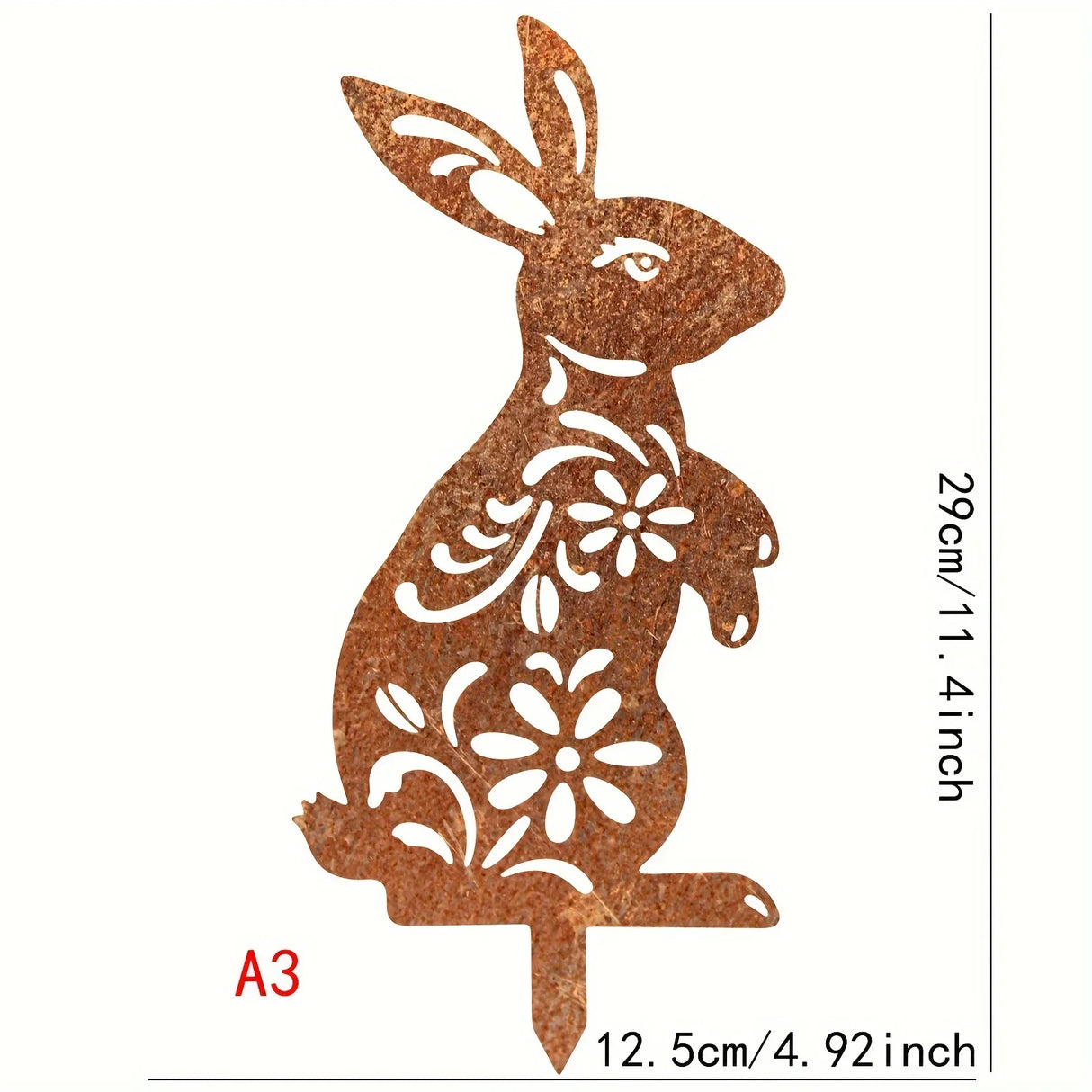 Outdoor Rustic Metal Garden Rabbit
