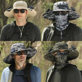 Camouflage Outdoor Sun Protective Hat with Solar Powered Fans