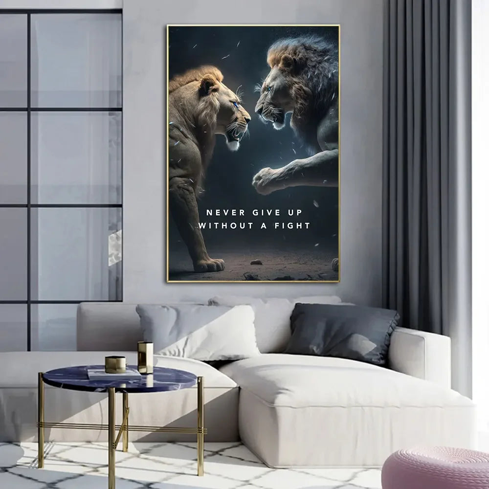 Motivational Quote Canvas Painting Wall Art Posters