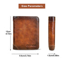 Men's Genuine Leather Rfid Protection Wallets.