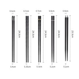 5 Pairs of reusable metal chopsticks