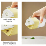 Moisture-proof Seasoning Bottle That Can Extrude 0.5 Grams Of Salt Or Sprinkle Larger Measurements Without Clumping