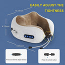 Electric U Shaped Soft Memory Foam, Heated Neck Massage Pillow.