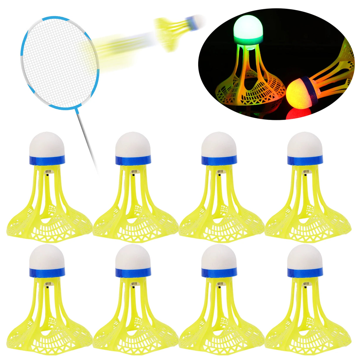 Windproof Light-up Durable Nylon Shuttlecocks