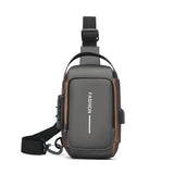 Men's Anti Theft USB Charging Crossbody Bag