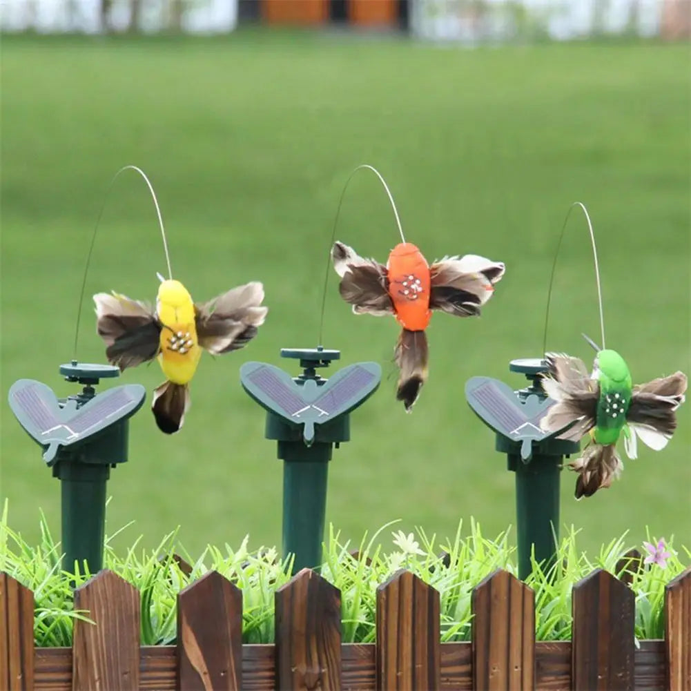 1pc Solar Rotating Hummingbird  Bird Garden Stake