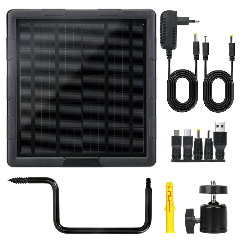 BL6A 5W Solar Panel Kit Built in 6000mAh 6V/12V Rechargeable Solar Charger With 3 In 1 USB Charge