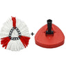 1 SET Triangular Spin Mop Base Head with Replacement Microfiber Pad