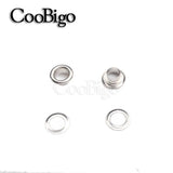 100/Set Metal Eyelet Grommet Rings Sizes 2mm 3mm 4mm 5mm 6mm 8mm 10mm 12mm 14mm 17mm