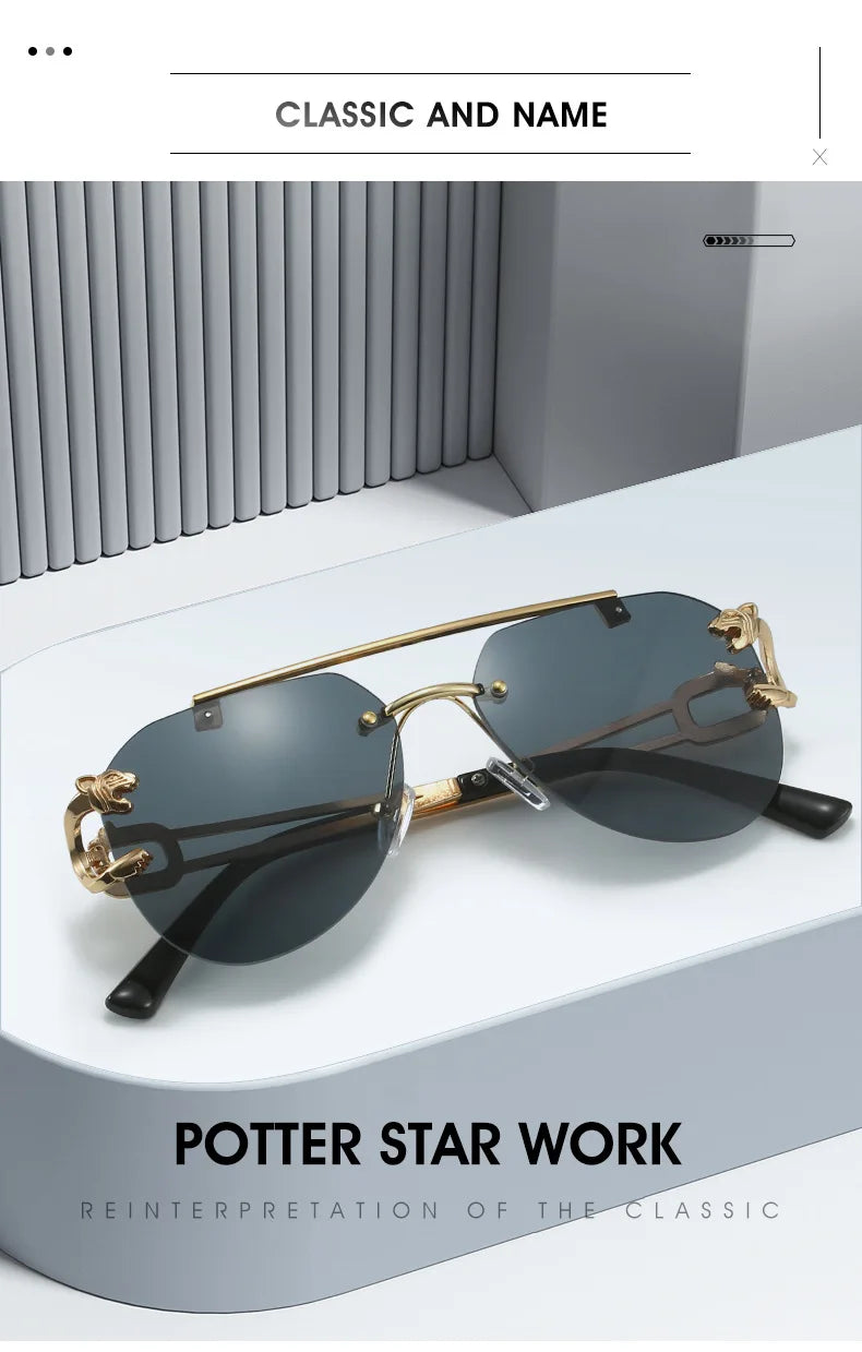 KAMMPT Men Or Women's  Rimless UV400 Sunglasses